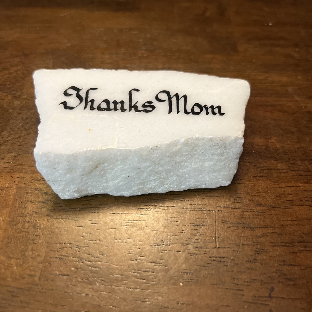 Thanks‎ Mom Paperweight Beautiful White Sparkly Stone